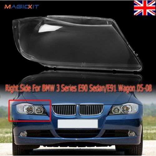 MagicKit For BMW 3-series E90 E91 05-08 Car Headlight Lens Plastic Shell Cover Right Side