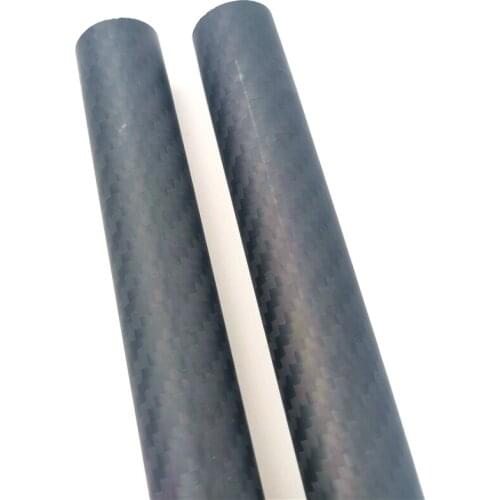 Free shiping 2pcs 22mm*19mm*1000mm 3K Matte CF Carbon Fiber Tube Pipe Twill