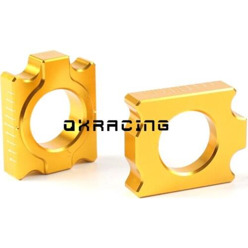 Rear Axle Blocks Chain Adjuster For Suzuki RMZ250 2004-2018 RMZ450 2005-2018 DRZ400SM 2004-2016 RMX450Z 2010-2017