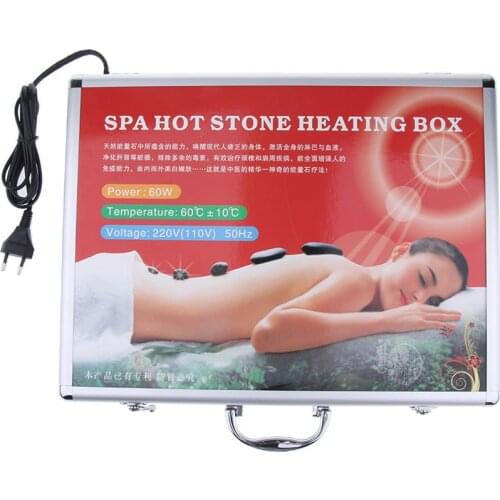 Large Hot Stone Rock Heating Box Massage Stone Warmer Case Heater for Stone Warm Tool SPA Salon Sauna Supplies - EU Plug