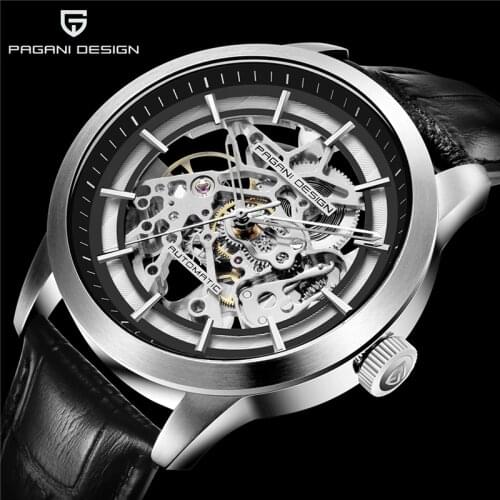 PAGANI DESIGN Sports Mens Leather Watch Top Brand Men Waterproof Mechanical Watch Tourbillon Automatic Watch Relogio Masculino