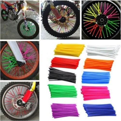 36Pcs/Pack Motorcycle Dirt Bike Wheel Rim Spokes Skins Wraps Rims Covers Universal Decor for KTM Off Road Motorcycle supplies