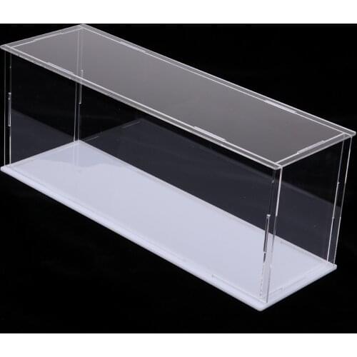 Acrylic Display Case/ Box Dust-proof Showcase Assembly With Base 28x8x11cm