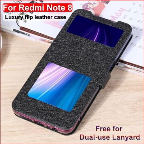Front window cover For xiaomi Redmi Note 8 Case Note8 coque PU leather phone Cases For Redmi Note 8 Note8 flip shell funda capa