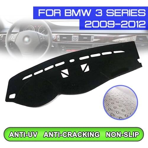 Car Dashboard Mat Anti-dirty Non-slip Dash Cover Mat UV Protection Shade Sticker for BMW 3 Series 2009 2010 2011 2012