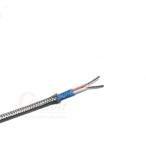 Hot Selling High Quality KXBBP-CH 2*7*0.3mm Fiberglass Insulation Stainless Steel Shield Thermocouple Wire