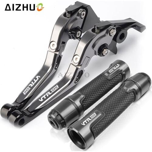 Motorcycle Racing Grips Handle Grips Brake Levers Clutch For Honda VTR1000F FIRESTORM VTR1000 F 1000F 1998-2005 1999 2000 2001