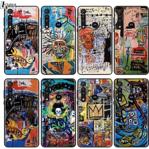 Jean Michel Basquiat Art Graffiti For Motorola E6 E7 G8 G9 G Edge Stylus Power Play Lite One Hyper Marco Plus Soft Phone Case