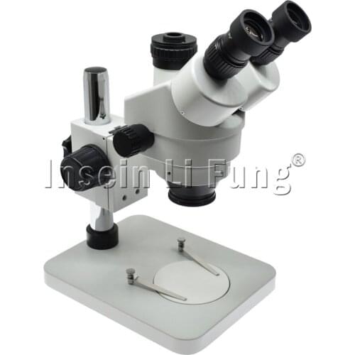 New C-type 0.5X Adapter No Dark Edges Clear Image Trinocular Stereo Microscope 7X-45X Continuous Zoom Phone Repair