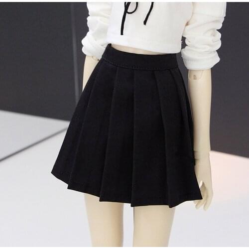 BJD doll clothes is suitable for 1/3 1/4 1/6 size simple and versatile black pleated skirt skirt doll accessories