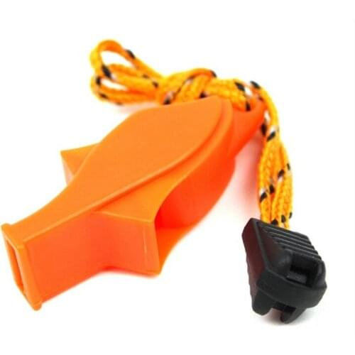 2pcs EDC Plastic Sports Competition Dolphin Shape Whistle Survival Emergency Tool Basketball Football Whistle With Rope
