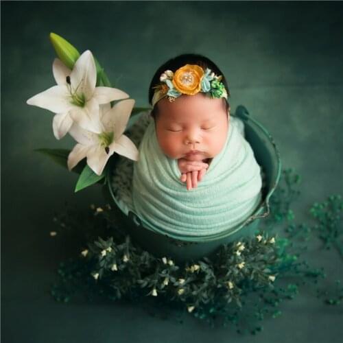 Newborn Posing Bucket Baby Rustic Iron Bucket Pail Photography Props