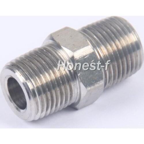 LTWFITTING Class 3000 Stainless Steel 316 Pipe Hex Nipple Fitting 3/8" Male NPT Air Fuel Water
