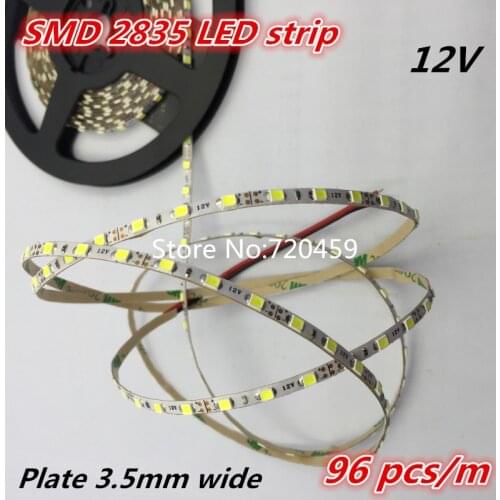 Super Brightness 3.5mm wide 2835 LED strip lights 96led/m 12V Flexible light Reel showcase led more bright LED strip