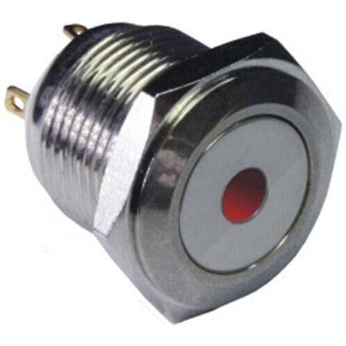 TY 1618 16mm Flat round head momentary pin terminal dot lamp sealed push button switch IB16A-P10Y-D