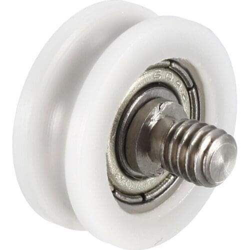 Uxcell Metal V Groove, Guide Bearing Pulley Rail Ball Wheel White-1mm-2pcs-M4