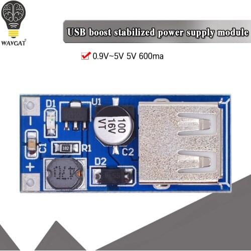 WAVGAT DC-DC USB Output charger step up Power Boost Module 0.9V ~ 5V to 5V 600MA USB Mobile Power Boost Board
