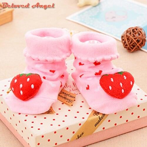 1 Pair Cute Cartoon Baby Anti Slip Socks Children Sock Breathable Cotton Kids Socks For Boys Girls 3D Print Socks Infant Clothes