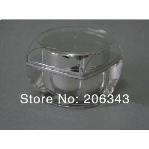 10g ACRYLIC SHINY silver cream bottle,cosmetic container,,cream jar,Cosmetic Jar,Cosmetic Packaging