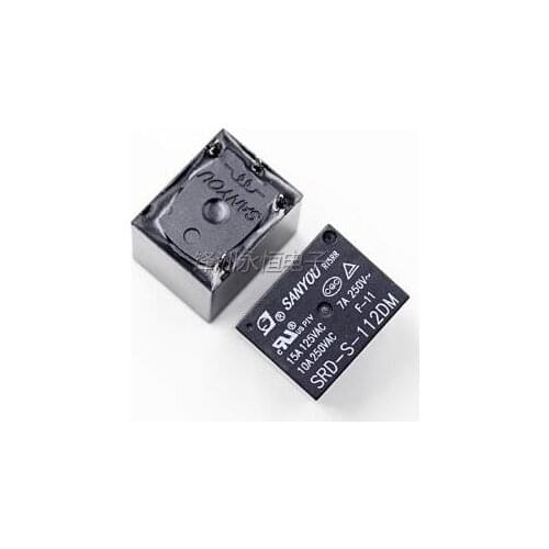 15pcs Relay SRD-S-105D SRD-S-112D SRD-S-124D 250V 10A relay 5 pin relay 5V/12V/24VDC relay Sensitive