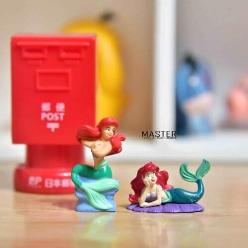 36PCS 3-3.5cm Disney small size exquisite Mermaid Princess Mermaid cute cartoon doll hand model decoration DIY decoration