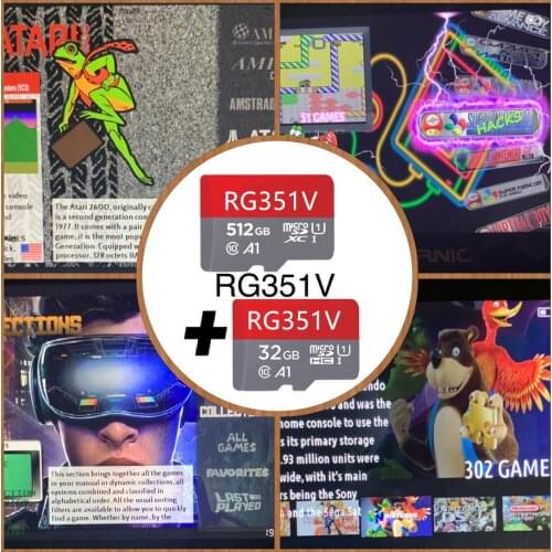 512 GB 'RG351V' Micro SD Card - 36,900+ Games Preloaded! + 32 GB TF1 Card - Best On Earth, Optimized EmuElec Multi-Emulators