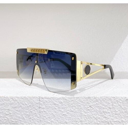 Gold Metal Frameless Womens Large Sunglasses VE4463 Photochromic Gray Blue Brown Fashion Mens Glasses Anti-UV400