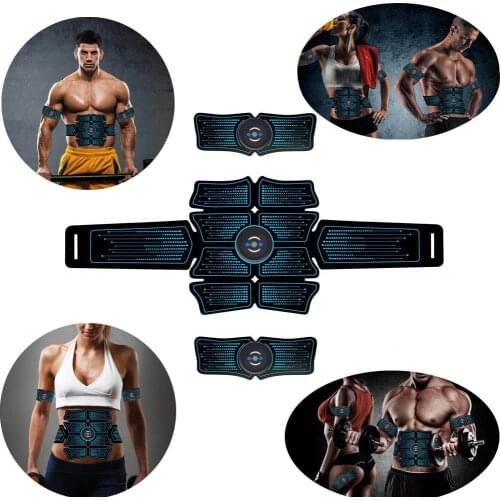 Home Gym Exercise Machine Abdominal Toning Belt Vibration Abdominal Muscle Trainer Electronic Belt Fitness Massage USB Charging