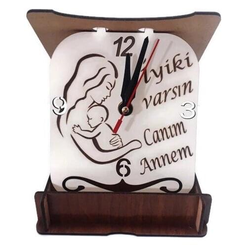 Dear Mom Plaque clock desk clock relogio de mesa настольные часы reloj de escritorio