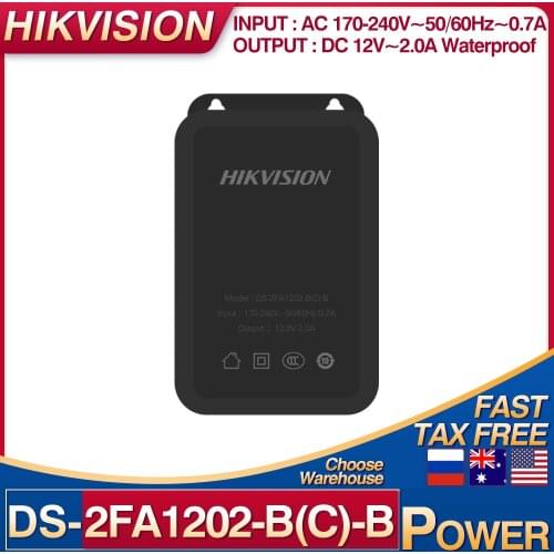 Hikvision DS-2FA1202-B(C)-B DC 12V Power AC 170-220V in DC 12V 2A out for CCTV