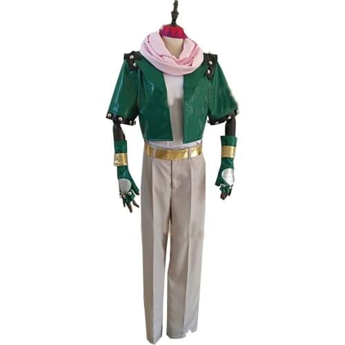 2019 JoJos Bizarre Adventure Caesar Anthonio Zeppeli Cosplay Costume With Belt Scarf Glove