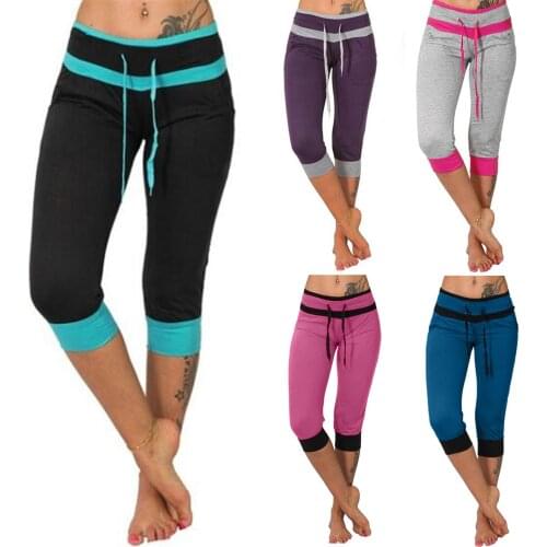 Leggings for fitness Womens Fashion Short Pants Casual Chino Pants Solid Trouser Sport woman tights Mid-Calf pants Брюки женски