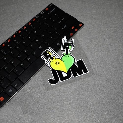 LuLuSticker #006 10.7x9cm JDM Culture Sticker Modified Car Sticker Plunger Heart Waterproof Reflective Car Sticker Moto Stickers