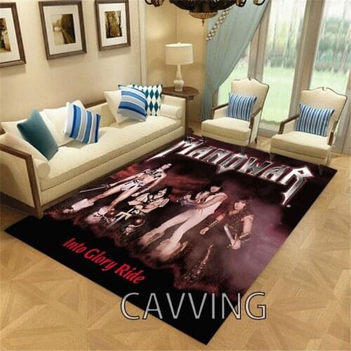 Manowar Band 3D Printed Carpets Soft Flannel Rugs Mat Rugs Anti-slip Large Rug Carpet Home Decoration