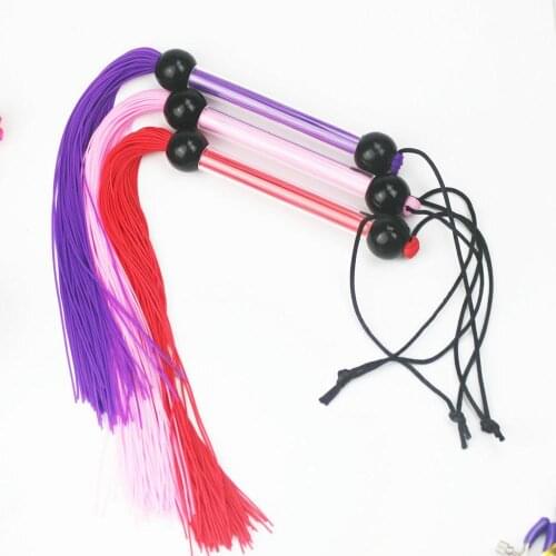 Candiway Fashion Ctystal Handle With Silicone Tassel Spanking Whip Fetish BDSM Adult Slave Erotic Game Sex Toys For Couples 1PC