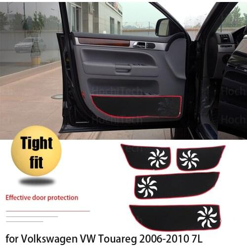 Door Inside Guard Decal Side Edge Cover Protection Carpet Car Door Anti Kick Pad Sticker for Volkswagen VW Touareg 2006-2010 7L