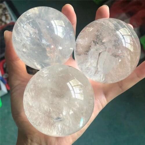 Natural Reiki Healing Stones Natural Gemstone Clear Quartz Crystal Ball Spheres For Home Decoration