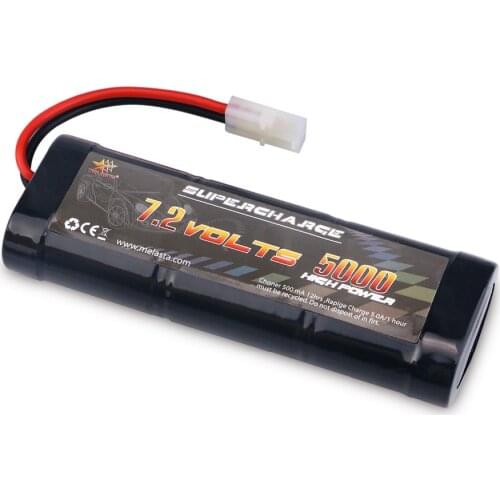 5000mAh 7.2v NiMh RC Toy Battery Flat Racing car Rechargeable battery for RC Trucks buggy Boat heli jet With Tamiya Connectors