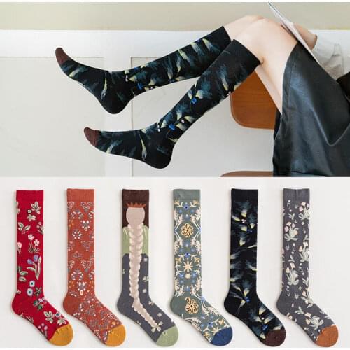 New Style Cotton Socks Womens Long Tube Fashion Street Skateboard In Autumn And Winter