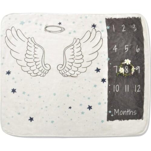 Baby Milestone Blanket Newborn Cartoon Photography Blanket Baby Care Accessories Baby Photo Tool