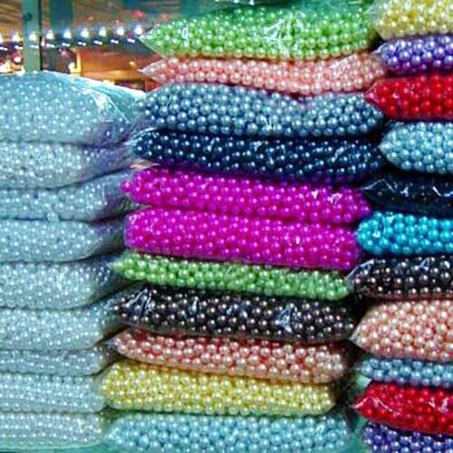 Wholesale!5000pcs 6mm стразы Colorful ABS Imitation Pearls Round Beads With Holes Sew on DIY Bracelet Jewelry Making B3960