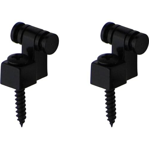 FLEOR Pair of Metal Roller Guitar String Retainers Tree Guide Guitar Parts Accessories ,Black