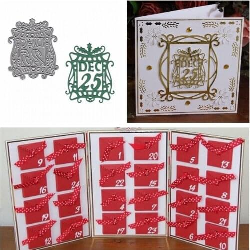 Calendric Dec.25th Die Cuts For Card Making Dec.25th Calendar dies scrapbooking metal cutting dies new 2019