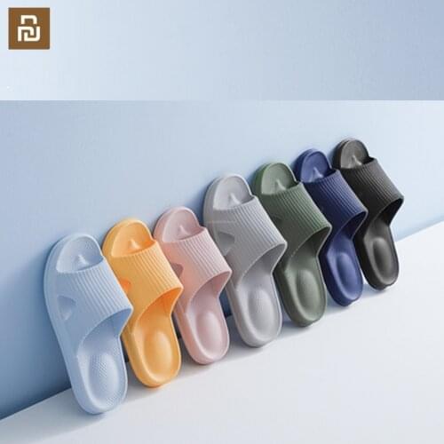 Original Xiaomi Youpin Flat Slippers Flip Flops Sandals Household Casual Bath Slip On Slides Bulge Massage Dots For Smart Home