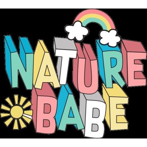 Cute cartoon Nature Rainbow Letter Iron on Patches Heat Transfer Stickers Boy DIY T-shirt Badges Clothing Press Printing Decor