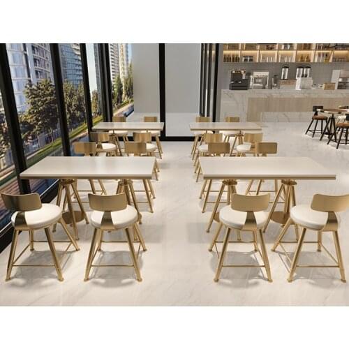 Nordic modern net red tea shop table and chair combination simple and fresh cafe dessert shop iron chair small table and chair