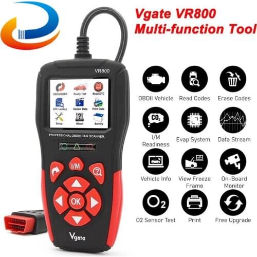 Vgate VR800 Car Code Reader OBD2 Scanner Automotive Scan Tools OBD 2 Car Diagnostic Auto ODB2 Scanner Tool PK KW850 ELM327 V2.1
