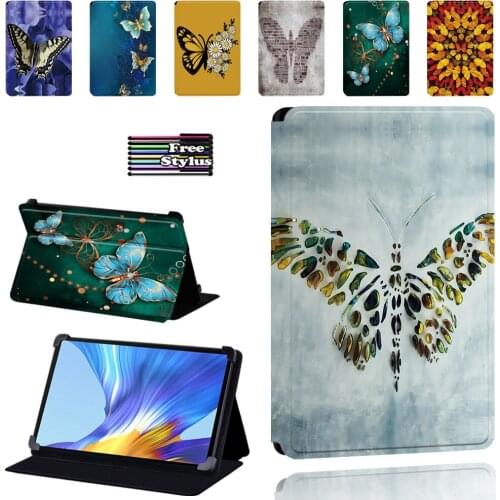 Foldable Leather Stand Cover Case Suitable for Huawei MatePad 10.4" 10.8"/ Honor V6 / Enjoy Tablet 2 10.1" Tablet Case + Stylus
