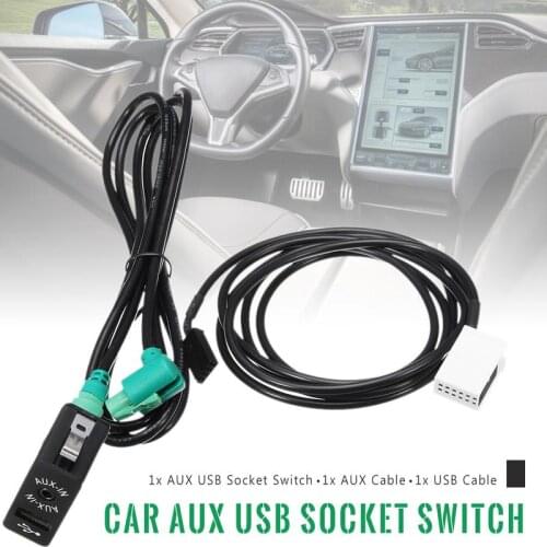 Changer Car Button Switch Stereo Audio Cable Harness Cable AUX IN Kit For BMW E60 E61 E63 E64 E87 E90 E70 F25