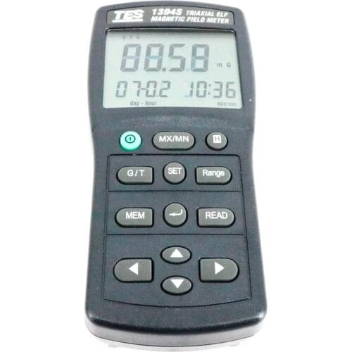 TES-1394S ElectroMagnetic Field Tester,Data Hold Function,Display Micro Tesla&Milli Gauss in the Same Tester